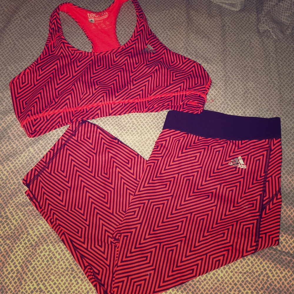 Adidas leggings and bra